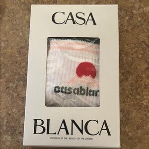 Casablanca White and Red Women's Socks